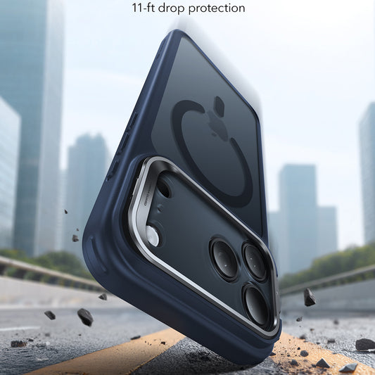 MagSafe-kotelo Apple iPhone 17 Pro Maxille, ESR, Classic Hybrid Kickstand, Satinoitu Sininen