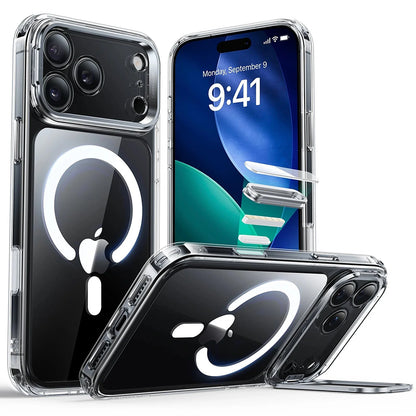 MagSafe-kotelo Apple iPhone 17 Pro Maxille, ESR, Classic Hybrid Kickstand, Läpinäkyvä