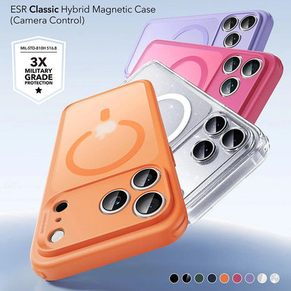 MagSafe-kotelo Apple iPhone 17 Pro Maxille, ESR, Classic Hybrid Shimmer, Läpinäkyvä