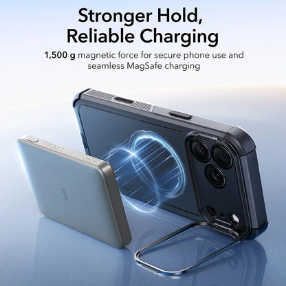 MagSafe-kotelo Apple iPhone 17 Pro Maxille, ESR, Cyber Armor Kickstand, Musta