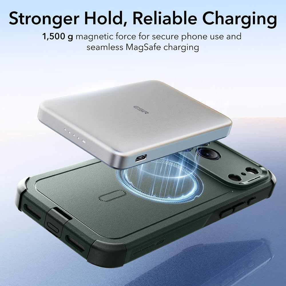 MagSafe-kotelo Apple iPhone 17 Pro Maxille, ESR, Cyber, Vihreä