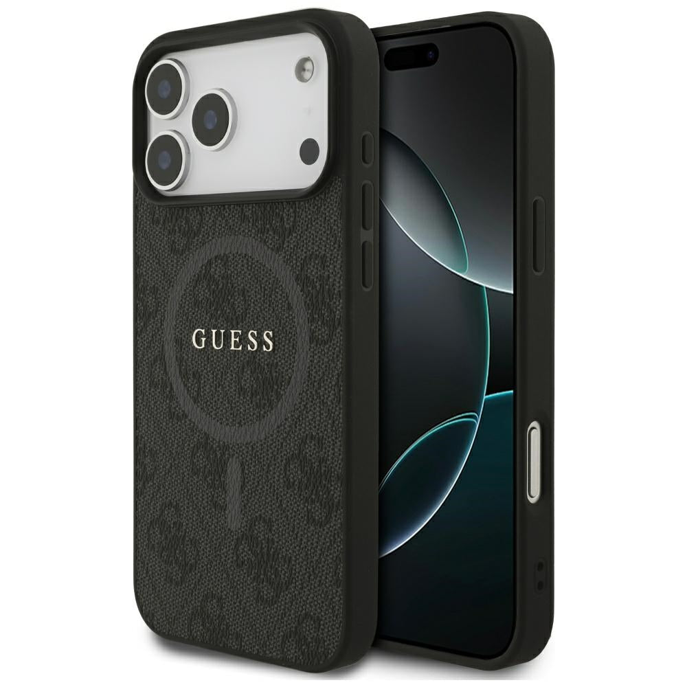 MagSafe-kotelo Apple iPhone 17 Pro Maxille, Guess, 4G Ring Classic Logo, Musta