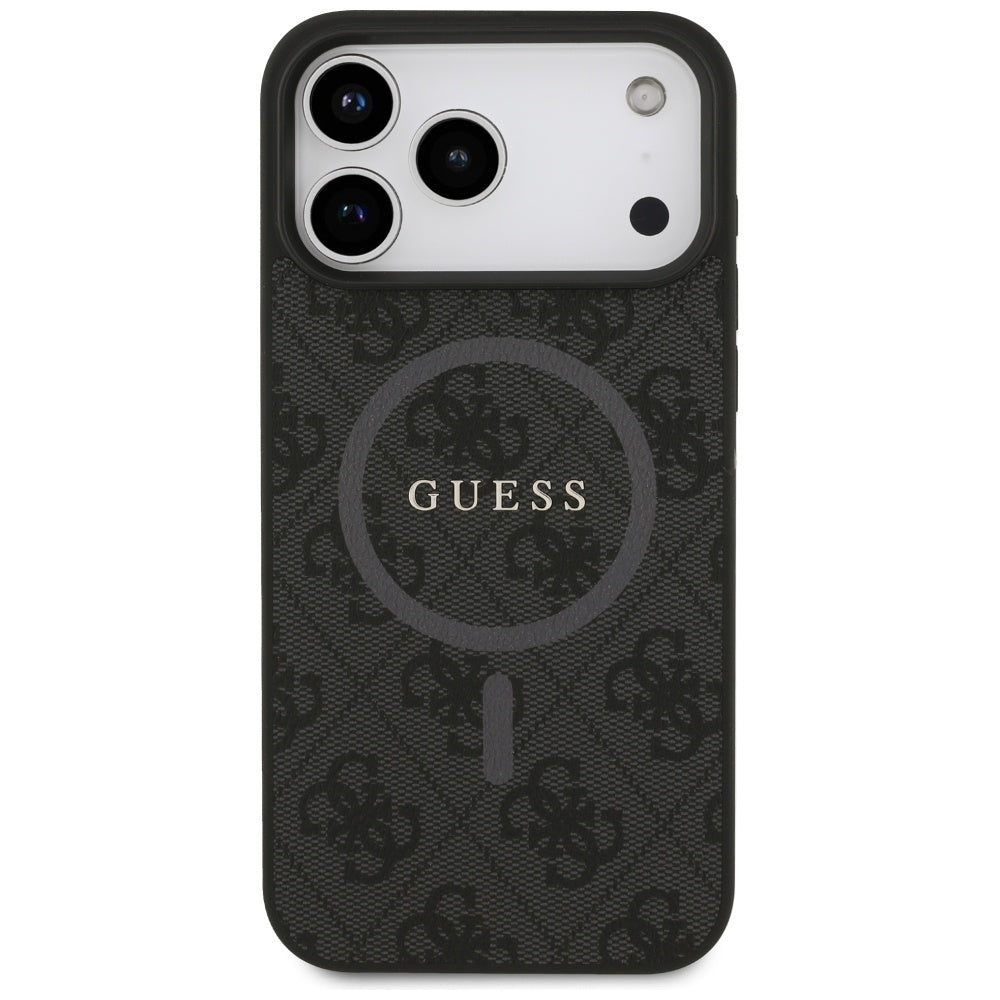 MagSafe-kotelo Apple iPhone 17 Pro Maxille, Guess, 4G Ring Classic Logo, Musta