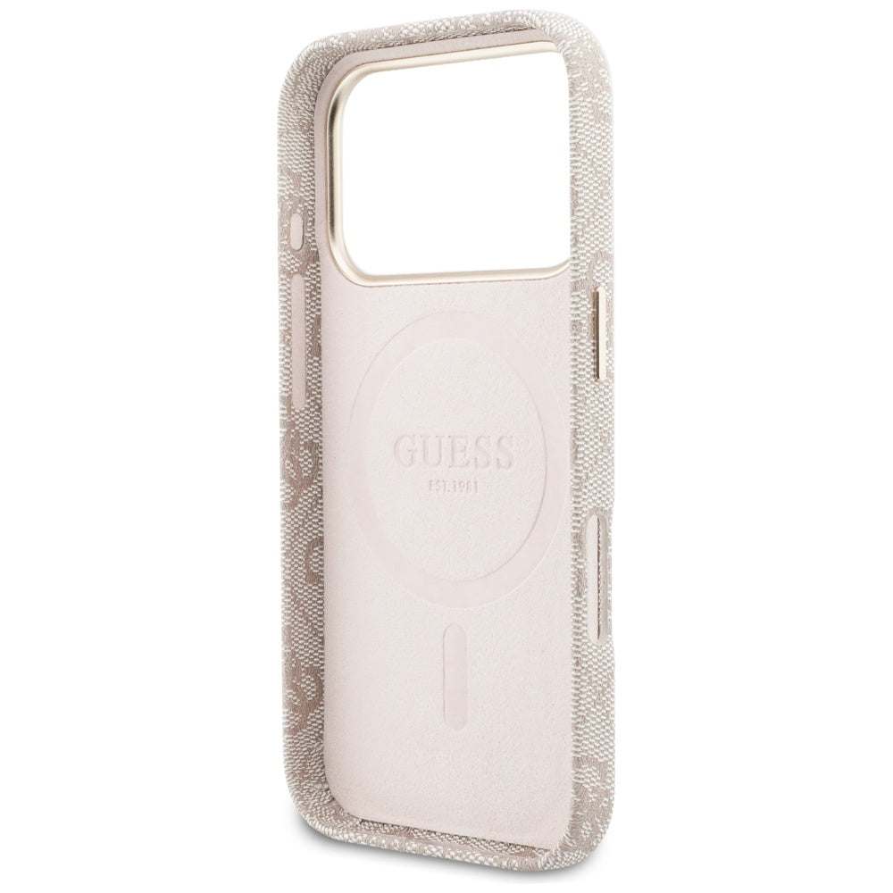 MagSafe-kotelo Apple iPhone 17 Pro Maxille, Guess, 4G Script Logo, Pinkki