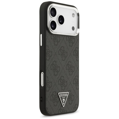 MagSafe-kotelo Apple iPhone 17 Pro Maxille, Guess, 4G Triangle Logo, Musta Hopea