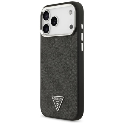 MagSafe-kotelo Apple iPhone 17 Pro Maxille, Guess, 4G Triangle Logo, Musta Hopea