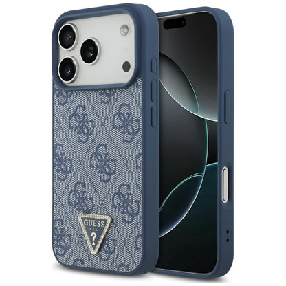 MagSafe-kotelo Apple iPhone 17 Pro Maxille, Guess, 4G Triangle Strass, Sininen