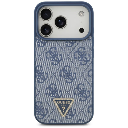 MagSafe-kotelo Apple iPhone 17 Pro Maxille, Guess, 4G Triangle Strass, Sininen