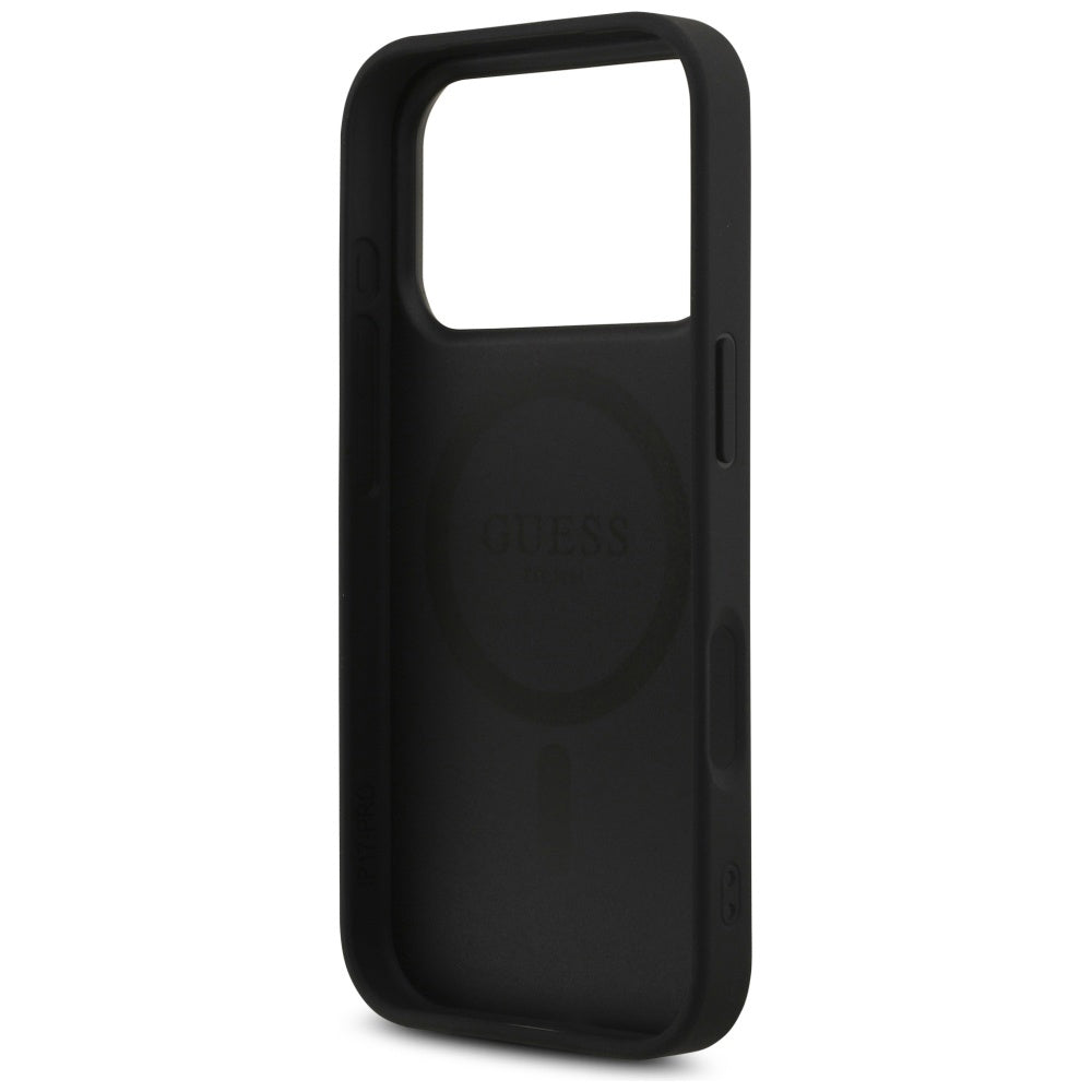 MagSafe-kotelo Apple iPhone 17 Pro Maxille, Guess, 4G Triangle Strass, Musta