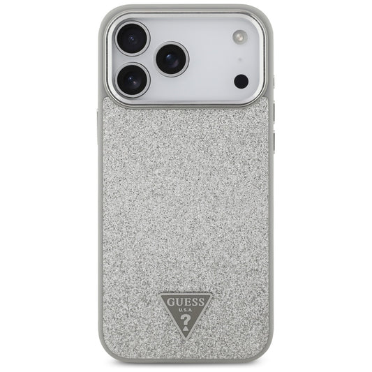 MagSafe-kotelo Apple iPhone 17 Pro Maxille, Guess, Glitter Triangle Logo, Hopea