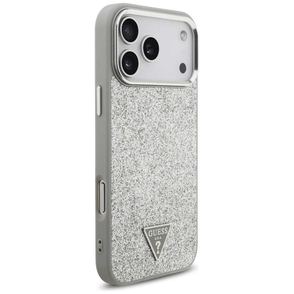 MagSafe-kotelo Apple iPhone 17 Pro Maxille, Guess, Glitter Triangle Logo, Hopea