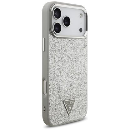 MagSafe-kotelo Apple iPhone 17 Pro Maxille, Guess, Glitter Triangle Logo, Hopea