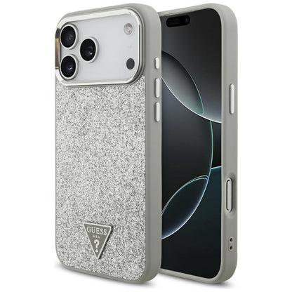 MagSafe-kotelo Apple iPhone 17 Pro Maxille, Guess, Glitter Triangle Logo, Hopea