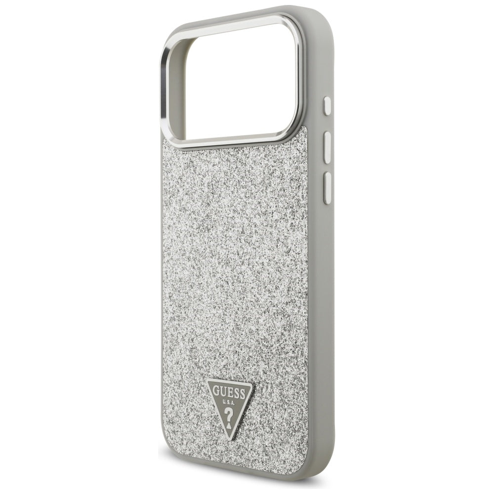 MagSafe-kotelo Apple iPhone 17 Pro Maxille, Guess, Glitter Triangle Logo, Hopea