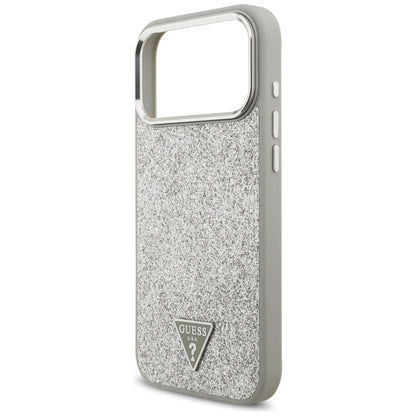 MagSafe-kotelo Apple iPhone 17 Pro Maxille, Guess, Glitter Triangle Logo, Hopea