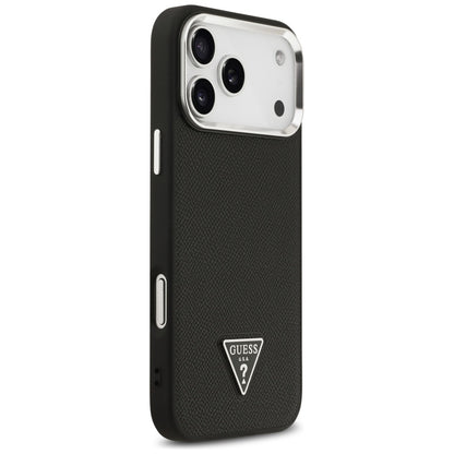 MagSafe-kotelo Apple iPhone 17 Pro Maxille, Guess, Grained Triangle Logo, Musta