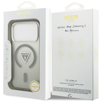 MagSafe-kotelo Apple iPhone 17 Pro Maxille, Guess, IML Gradient Triangle Logo, Khaki
