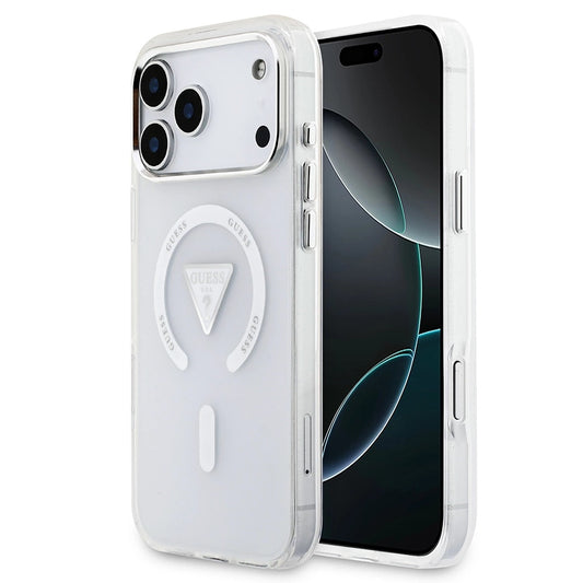 MagSafe-kotelo Apple iPhone 17 Pro Maxille, Guess, IML Gradient Triangle Logo, Läpinäkyvä