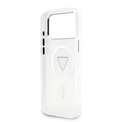 MagSafe-kotelo Apple iPhone 17 Pro Maxille, Guess, IML Gradient Triangle Logo, Läpinäkyvä