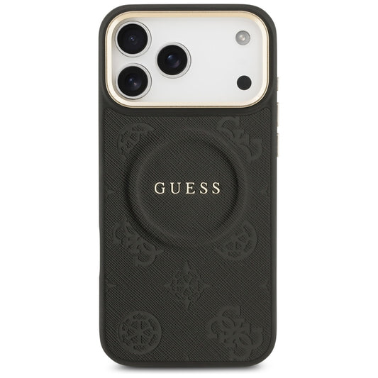 MagSafe-kotelo Apple iPhone 17 Pro Maxille, Guess, Peony Hot Stamp, Musta