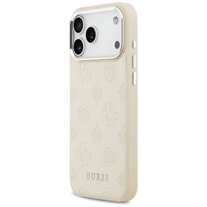 MagSafe-kotelo Apple iPhone 17 Pro Maxille, Guess, Peony Hot Stamp Script, Beige