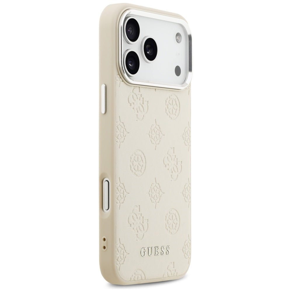 MagSafe-kotelo Apple iPhone 17 Pro Maxille, Guess, Peony Hot Stamp Script, Beige