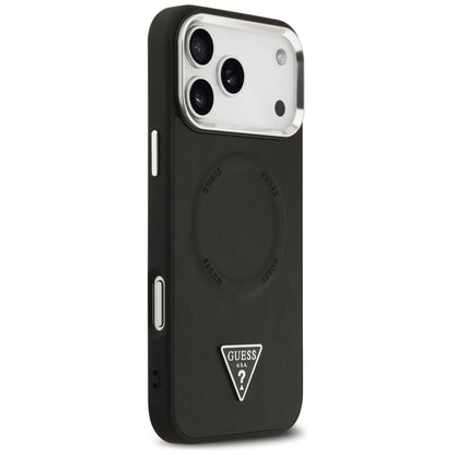 MagSafe-kotelo Apple iPhone 17 Pro Maxille, Guess, Triangle Logo, Musta Hopea