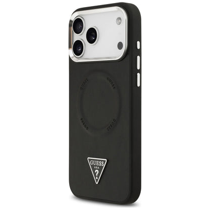 MagSafe-kotelo Apple iPhone 17 Pro Maxille, Guess, Triangle Logo, Musta Hopea