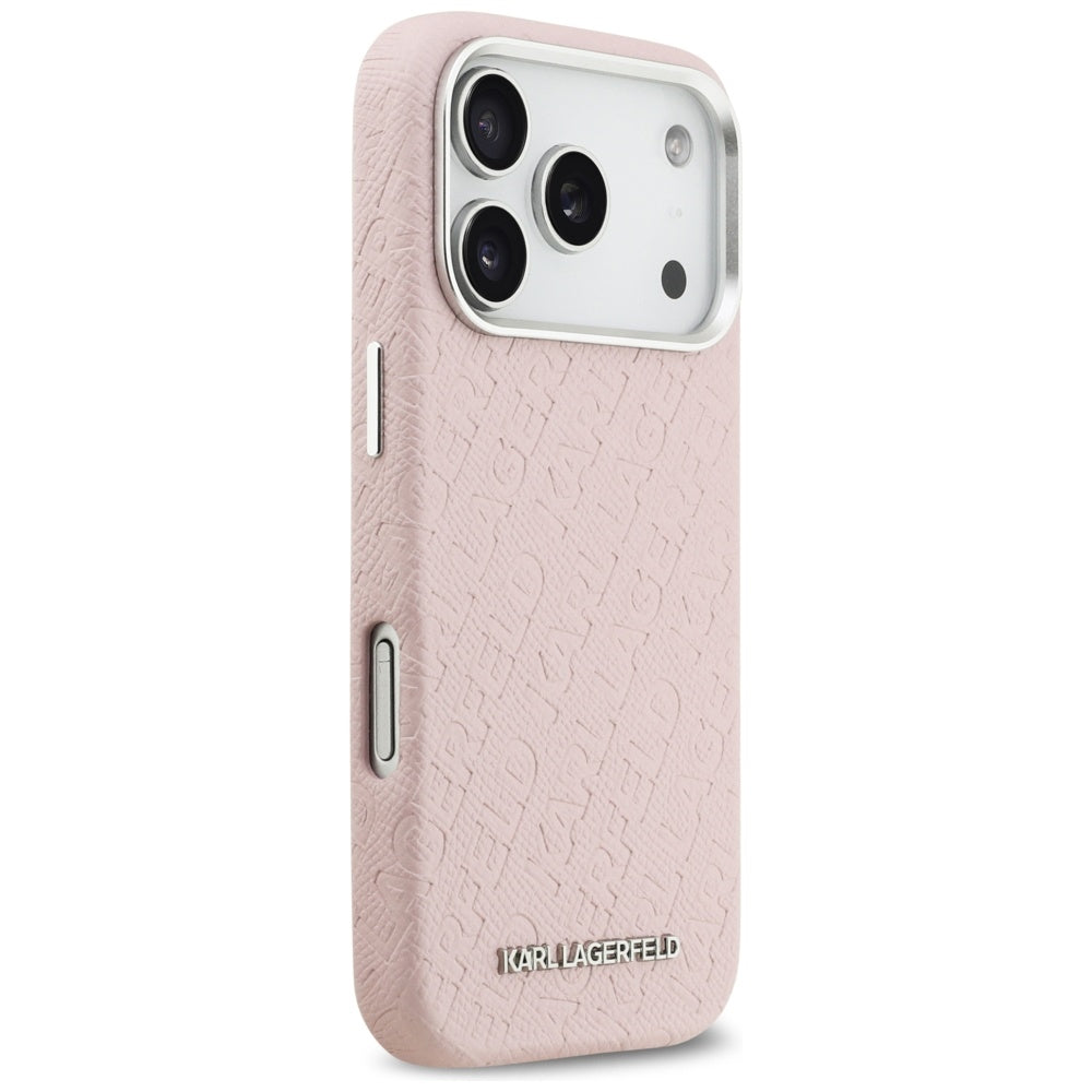 MagSafe Case for Apple iPhone 17 Pro Max, Karl Lagerfeld, FW Stamped Karl, Pink