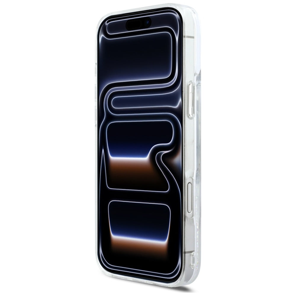 MagSafe-kotelo Apple iPhone 17 Pro Maxille, Karl Lagerfeld, Glitter Karl Script Logo, Läpinäkyvä