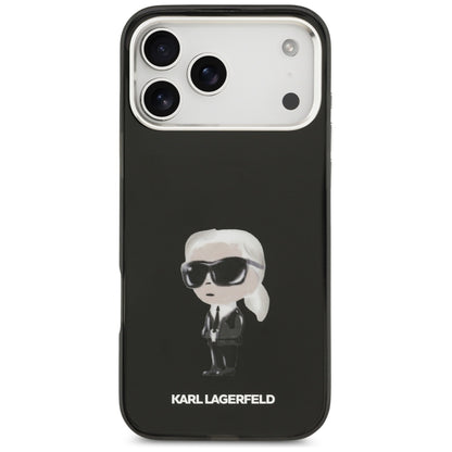 MagSafe-kotelo Apple iPhone 17 Pro Maxille, Karl Lagerfeld, IML Aquarelle Karl Ikonik, Musta