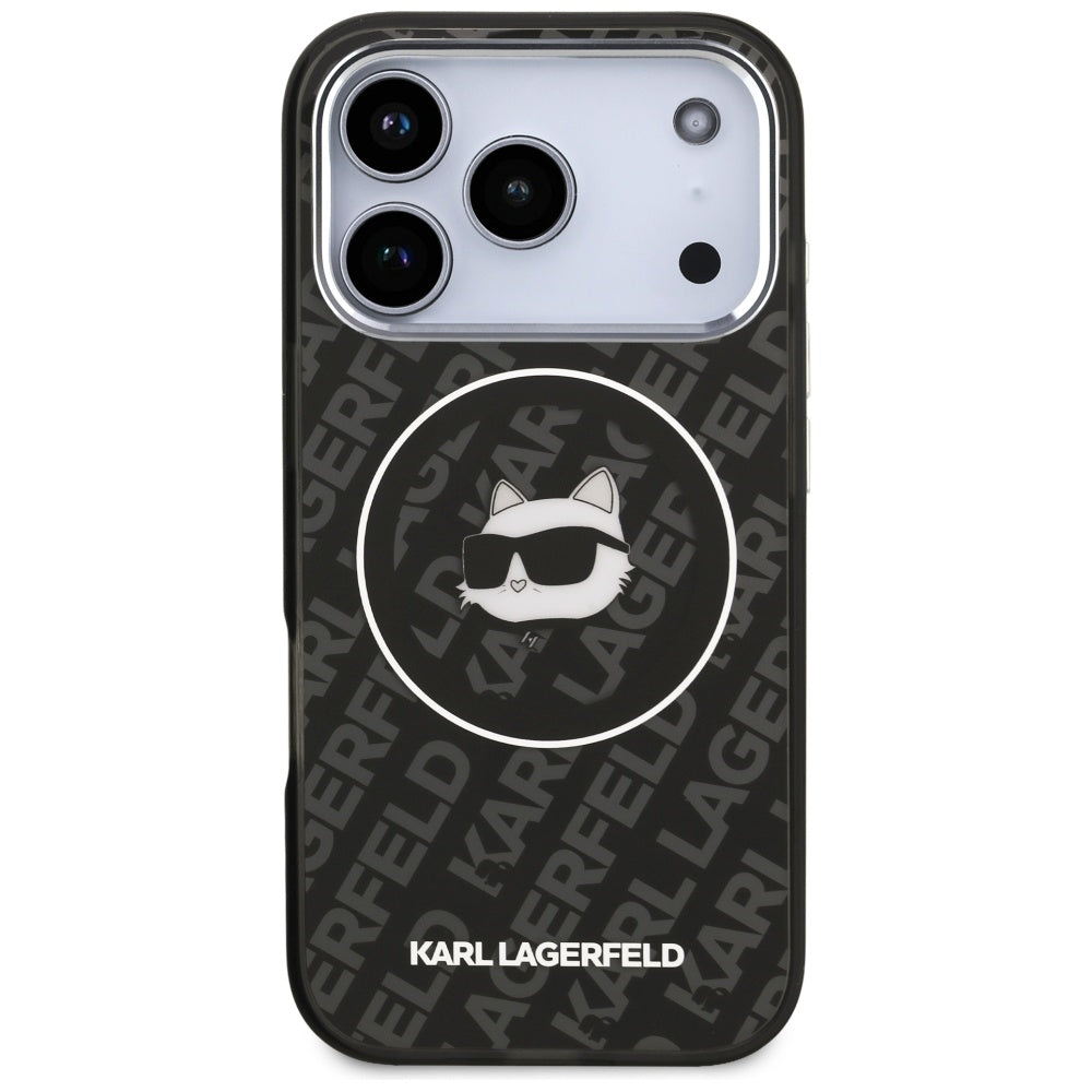 MagSafe-kotelo Apple iPhone 17 Pro Maxille, Karl Lagerfeld, IML Choupette's Head, Musta