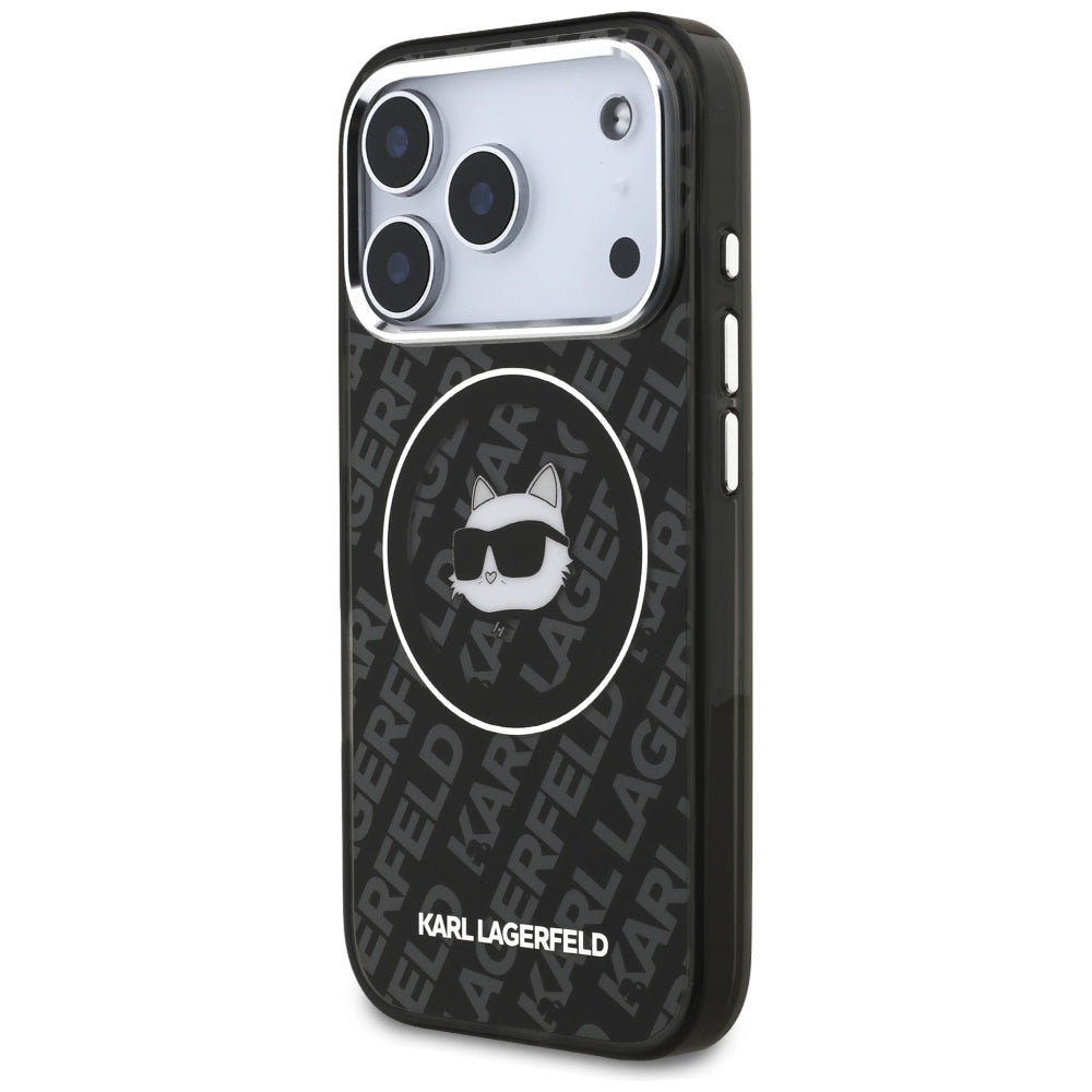MagSafe-kotelo Apple iPhone 17 Pro Maxille, Karl Lagerfeld, IML Choupette's Head, Musta