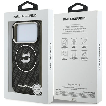 MagSafe-kotelo Apple iPhone 17 Pro Maxille, Karl Lagerfeld, IML Choupette's Head, Musta