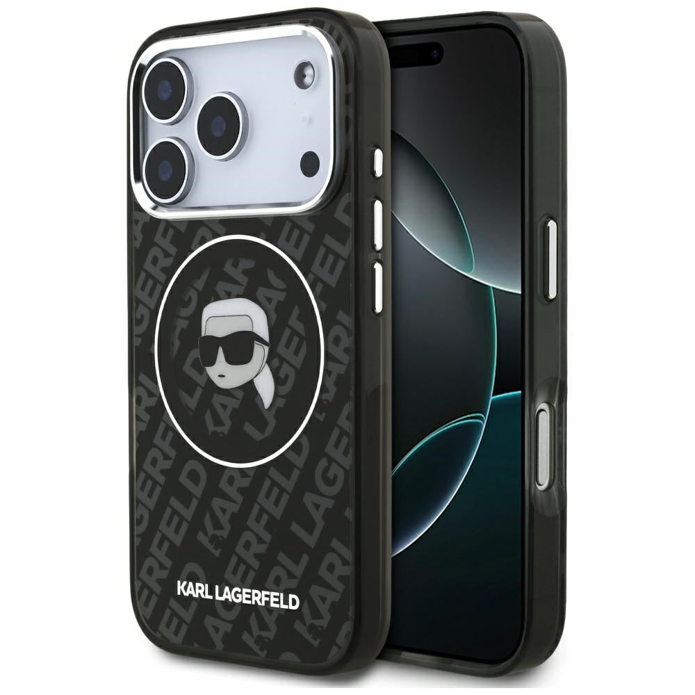 MagSafe-kotelo Apple iPhone 17 Pro Maxille, Karl Lagerfeld, IML Karl`s Head, Musta
