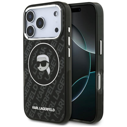 MagSafe-kotelo Apple iPhone 17 Pro Maxille, Karl Lagerfeld, IML Karl`s Head, Musta