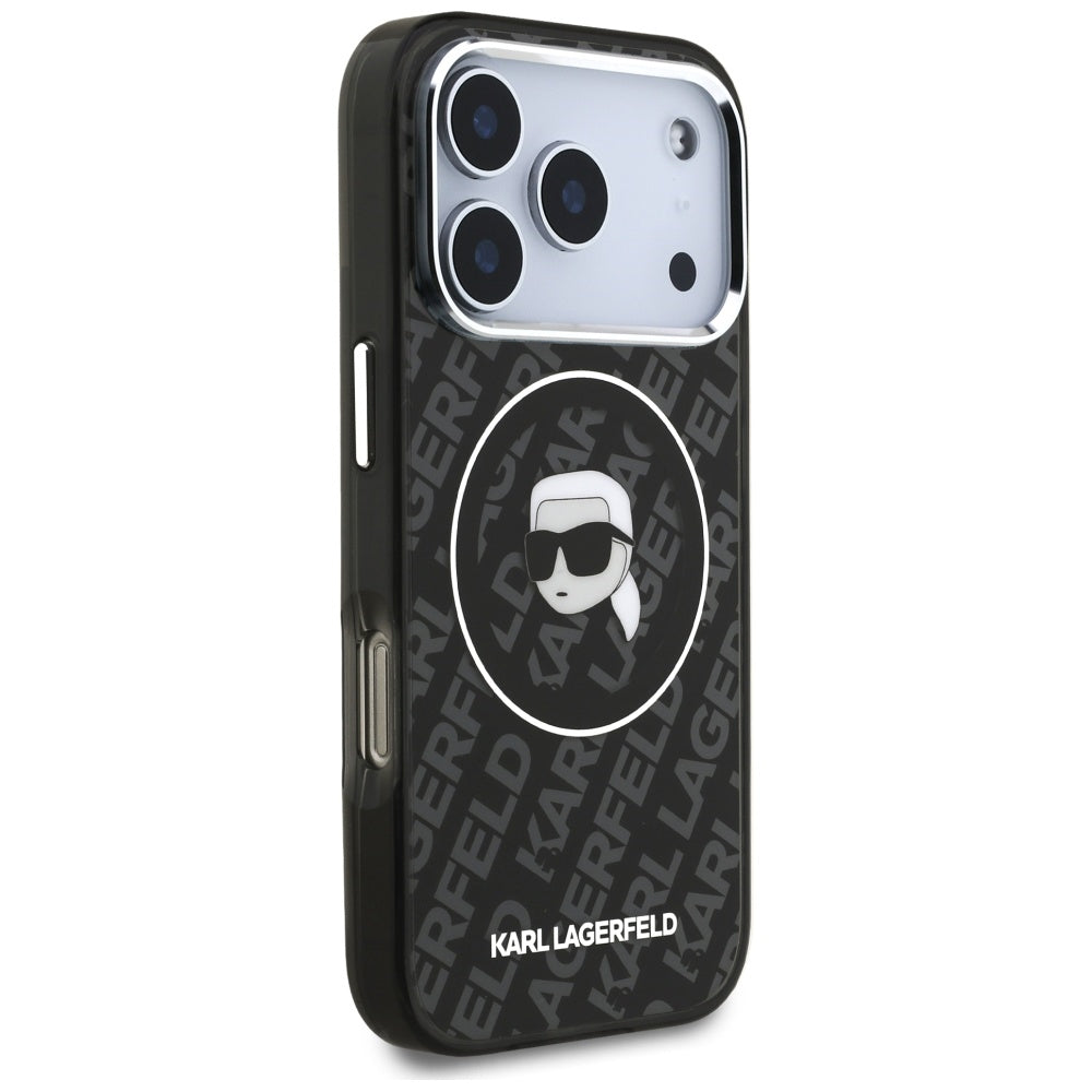 MagSafe-kotelo Apple iPhone 17 Pro Maxille, Karl Lagerfeld, IML Karl`s Head, Musta