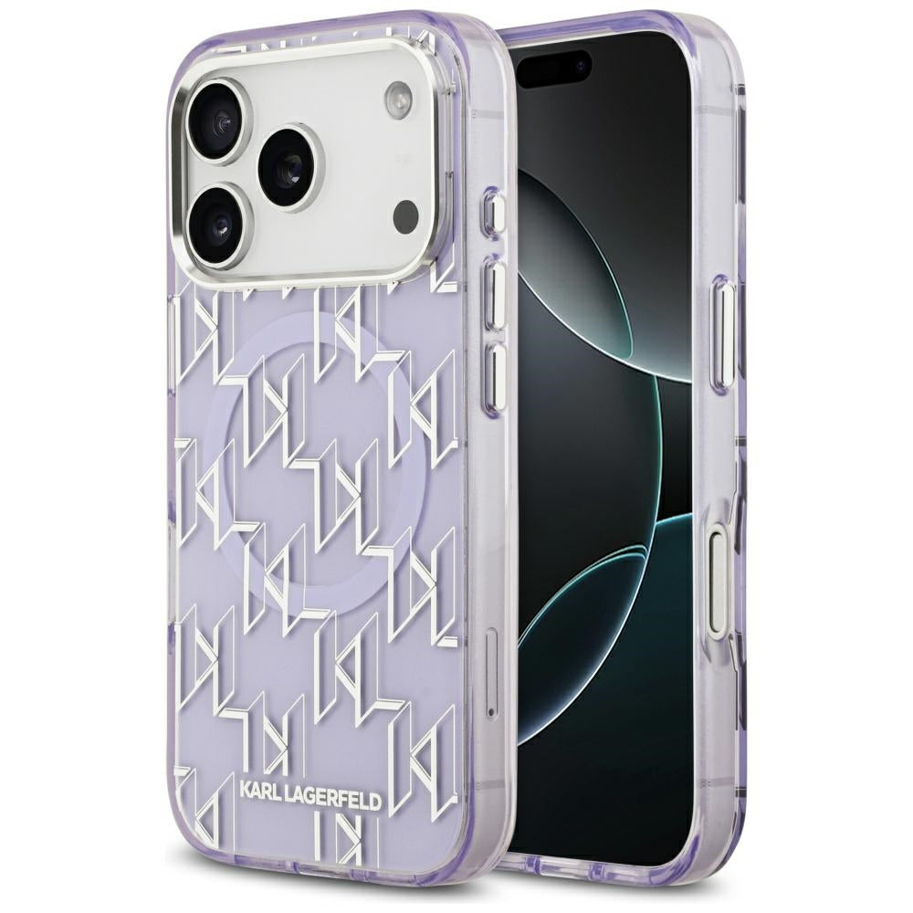 MagSafe-kotelo Apple iPhone 17 Pro Maxille, Karl Lagerfeld, IML KL Monogram, Violetti