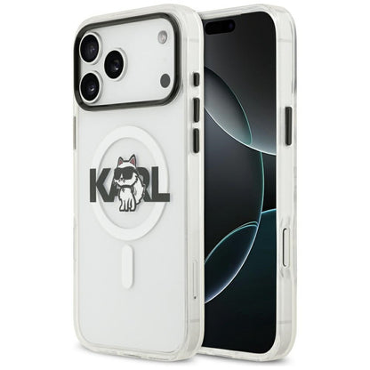 MagSafe-kotelo Apple iPhone 17 Pro Maxille, Karl Lagerfeld, IML Sketch Logo Choupette, Läpinäkyvä