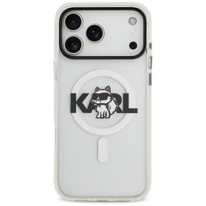 MagSafe-kotelo Apple iPhone 17 Pro Maxille, Karl Lagerfeld, IML Sketch Logo Choupette, Läpinäkyvä
