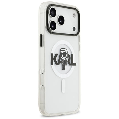 MagSafe-kotelo Apple iPhone 17 Pro Maxille, Karl Lagerfeld, IML Sketch Logo Karl, Läpinäkyvä