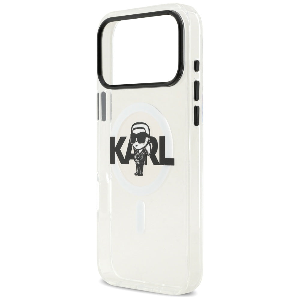 MagSafe-kotelo Apple iPhone 17 Pro Maxille, Karl Lagerfeld, IML Sketch Logo Karl, Läpinäkyvä
