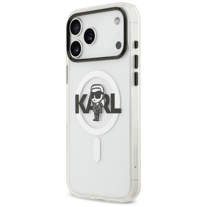 MagSafe-kotelo Apple iPhone 17 Pro Maxille, Karl Lagerfeld, IML Sketch Logo Karl, Läpinäkyvä