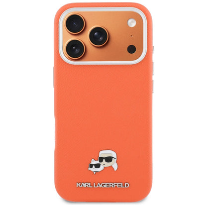 MagSafe-kotelo Apple iPhone 17 Pro Maxille, Karl Lagerfeld, Karl & Choupette Head's Pin, Oranssi