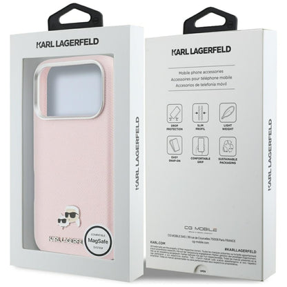 MagSafe-kotelo Apple iPhone 17 Pro Maxille, Karl Lagerfeld, Karl & Choupette Head's Pin, Pinkki