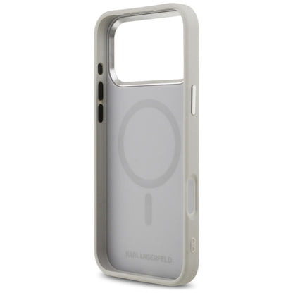 MagSafe Case for Apple iPhone 17 Pro Max, Karl Lagerfeld, Karl & Choupette Pins, Grey