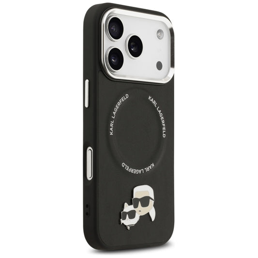 MagSafe-kotelo Apple iPhone 17 Pro Maxille, Karl Lagerfeld, Karl & Choupette Pins, Musta