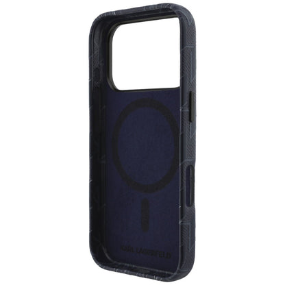 MagSafe Case for Apple iPhone 17 Pro Max, Karl Lagerfeld, KL Monogram Logo, Blue