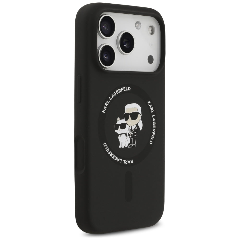MagSafe-kotelo Apple iPhone 17 Pro Maxille, Karl Lagerfeld, Ring Karl & Choupette, Musta