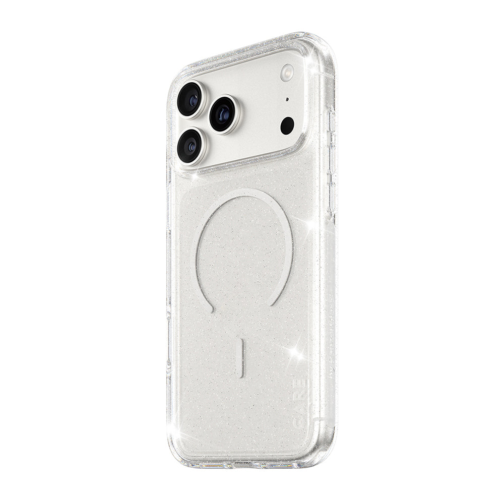 MagSafe-kotelo Apple iPhone 17 Pro Maxille, PanzerGlass, Care Urban Explorer Star Lit, Läpinäkyvä Valkoinen